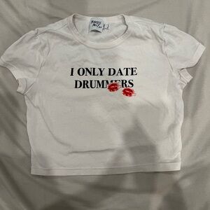 Princess Polly I only date drummers graphic tee